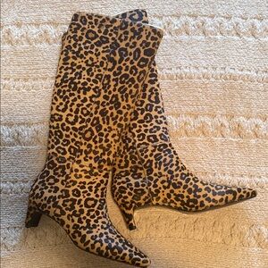 Steve Madden Leopard Print Heeled Boots